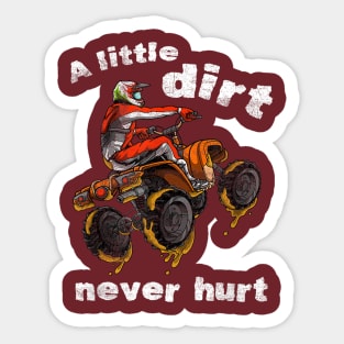 Motocross Little Dirt Never Hurt Dirt Bike Mx Racing Biker Sticker